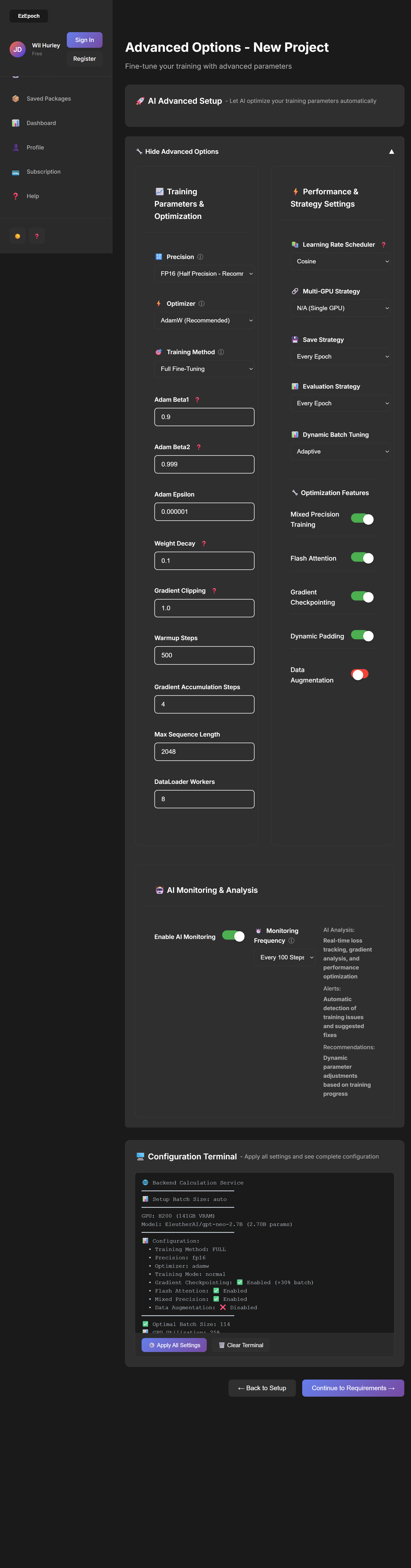 Advanced Options Screenshot