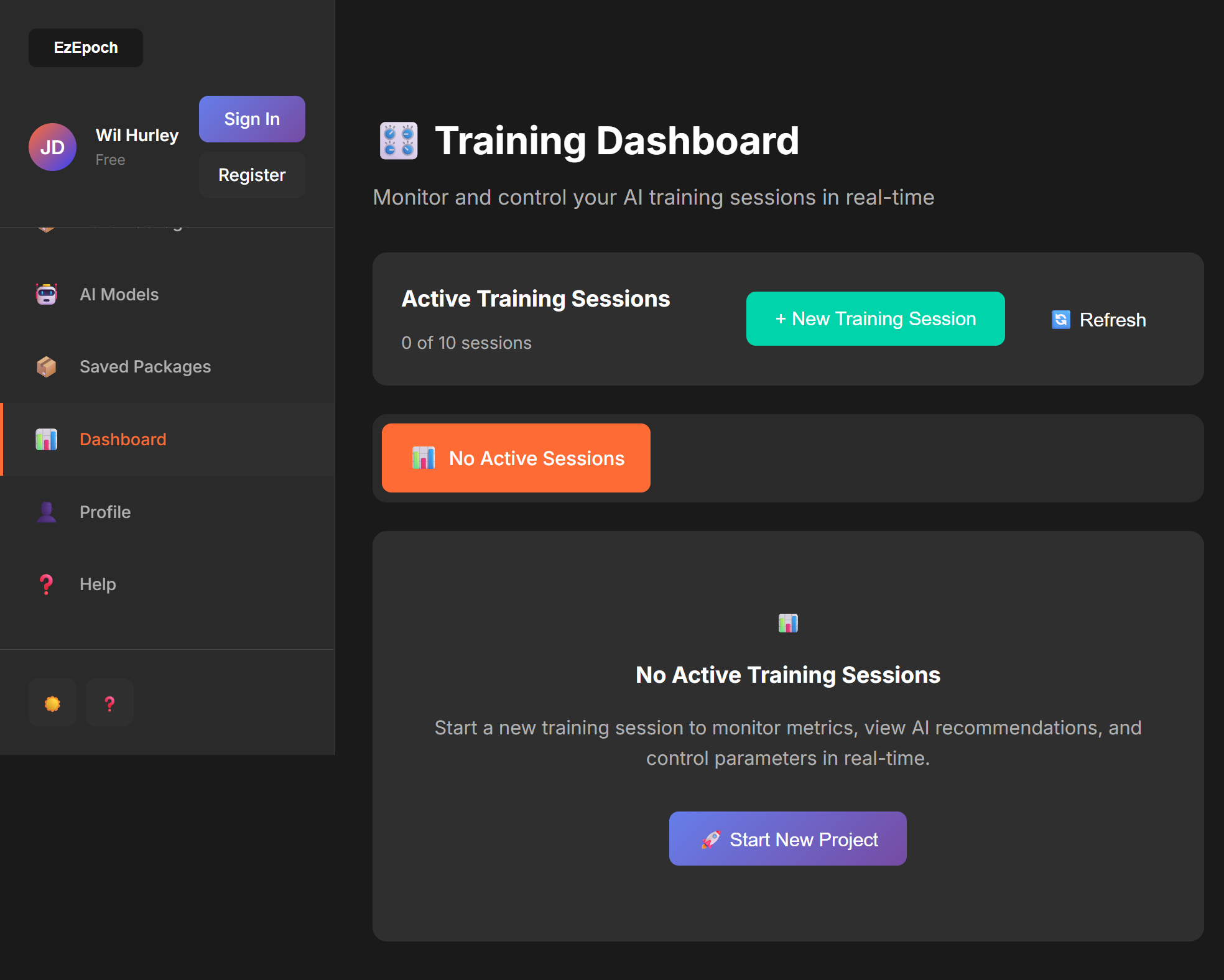 AI Dashboard Screenshot